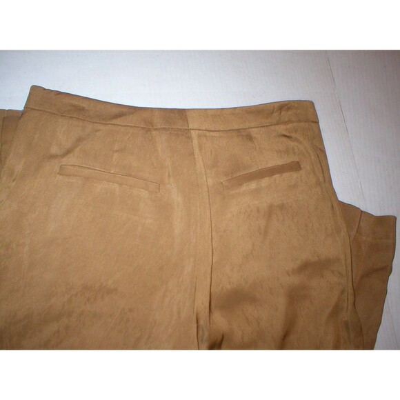 NWT $325 Theyskens Theory Dress Pants 2 Amber Gold Brown Viscose Womens Tall New - Picture 4 of 6